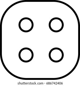 Dice icon , sign design (edge)