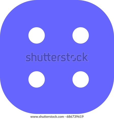 Dice icon , sign design (fill)