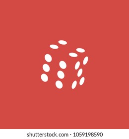 dice icon. sign design. red background