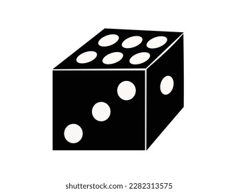 Dice icon sign symbol for web and mobile on white background.