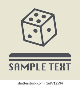 Dice icon or sign, vector illustration