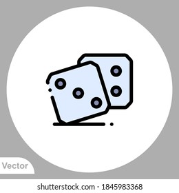 Dice icon sign vector,Symbol, logo illustration for web and mobile