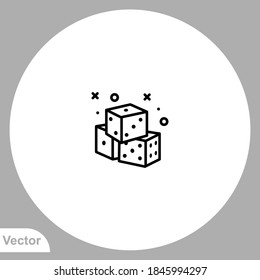 Dice icon sign vector,Symbol, logo illustration for web and mobile