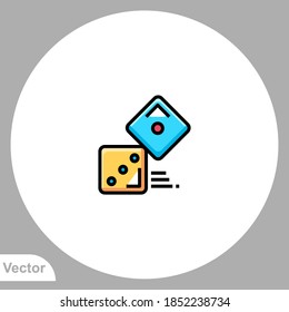 Dice icon sign vector,Symbol, logo illustration for web and mobile