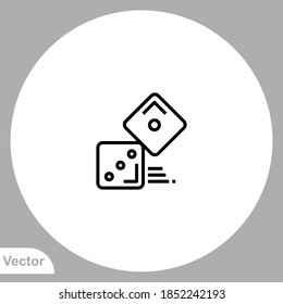 Dice icon sign vector,Symbol, logo illustration for web and mobile