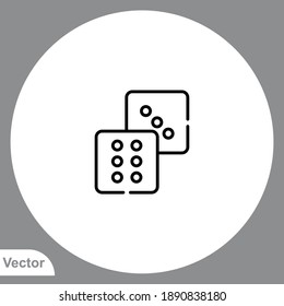 Dice icon sign vector,Symbol, logo illustration for web and mobile