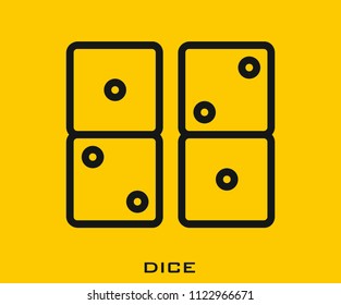 Dice icon signs symbol