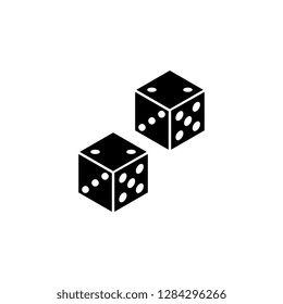 Dice icon. Simple glyph vector of universal set icons for UI and UX, website or mobile application