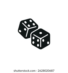 Dice icon. Simple dice icon for social media, app and web design. Vector illustration.