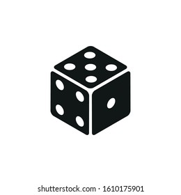 Dice icon. Simple vector illustration.