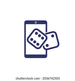 Dice icon with smart phone