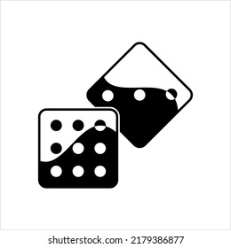 Dice Icon, Sport Dice Vector Art Illustration