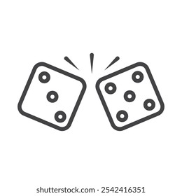 Dice Icon Símbolo de marca en estilo relleno