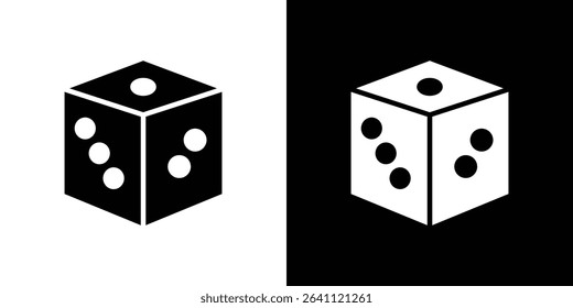 Dice icon symbols. Vector illustration.