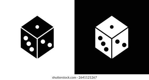 Dice icon symbols. Vector illustration.