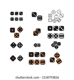 dice icon template vector design
