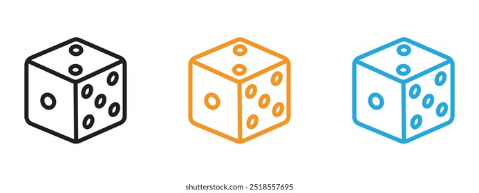 Ícone de dados Conjunto de ilustrações de linha fina