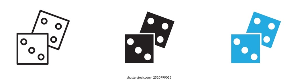 Dice Icon thin line illustration