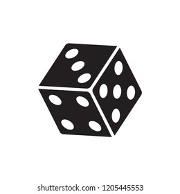 dice icon in trendy flat design 