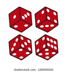 dice icon in trendy flat design 