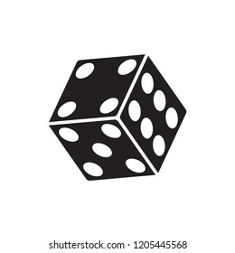dice icon in trendy flat design 