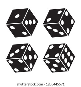 dice icon in trendy flat design 