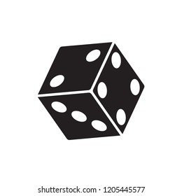 dice icon in trendy flat design 