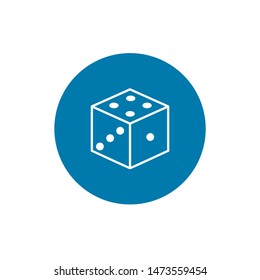 Dice icon in trendy flat design. Trendy modern vector symbol for web site design or mobile app.