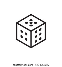 dice icon in trendy flat style 