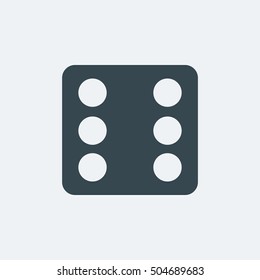 Dice icon in trendy flat style background, image jpg, vector eps, flat web, material icon, UI illustration