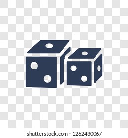 Dice icon. Trendy Dice logo concept on transparent background from Entertainment and Arcade collection