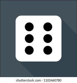  dice icon vector