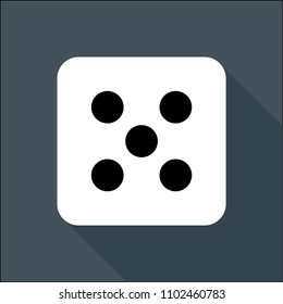  dice icon vector