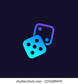 Dice icon, vector