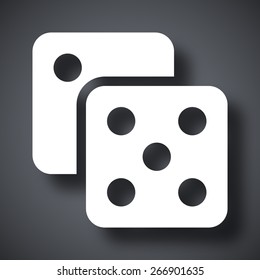 Dice icon, vector