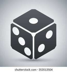 Dice icon, vector