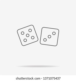 Dice icon. Vector concept illustration for design.