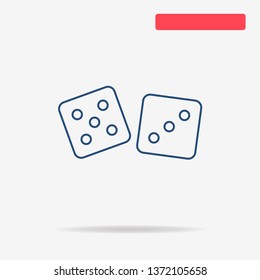Dice icon. Vector concept illustration for design.