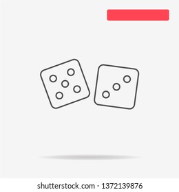 Dice icon. Vector concept illustration for design.