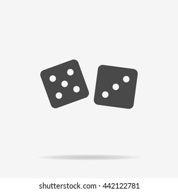 Dice icon. Vector concept illustration for design.