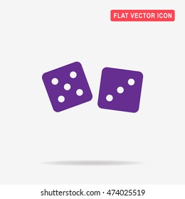 Dice icon. Vector concept illustration for design.