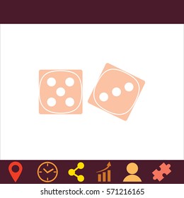 Dice  icon. Vector design. 