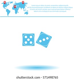 Dice  icon. Vector design. 