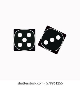 Dice  icon. Vector design.