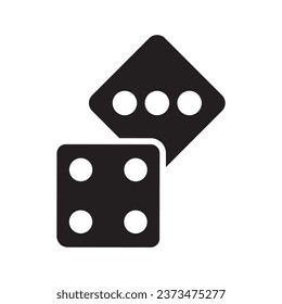 Icono de dados Ilustración del símbolo de diseño del vector