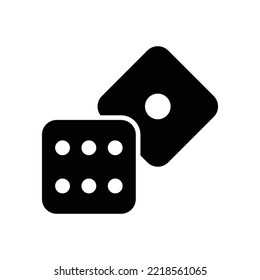dice icon vector design template in white background