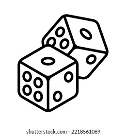 dice icon vector design template in white background