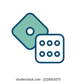 dice icon vector design template in white background