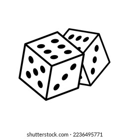 Dice icon vector design templates