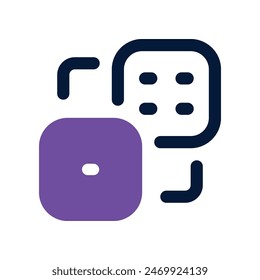 dice icon. vector dual tone icon for your website, mobile, presentation, and logo design.